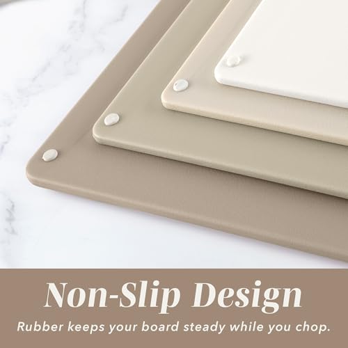 Non Slip Cutting Board Set (4 Cutting Boards / Brown)