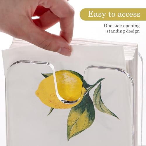 Acrylic Cocktail Napkin Holder for Table (5.75" x 5" x 2.87")