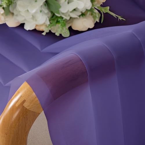 Purple Sheer Curtains 72 Inch Length 2 Panels (Purple / 42"W x 72"L (Pack of 2))