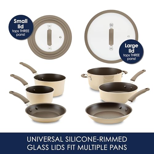 Cook + Create Aluminum Nonstick Cookware Set (Almond / Cookware Set (10 Piece))