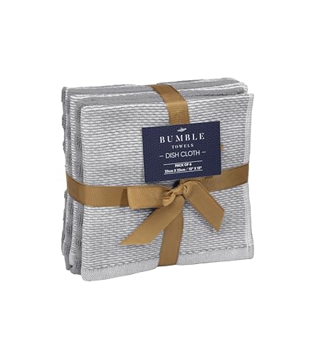 Bumble Premium Dish Cloths 13"x13" (Grey / Dish Cloths - Mixed Styles (6 Pack))