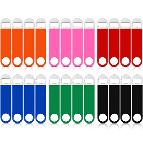 24 Pack Stainless Steel Flat Bottle Opener Bulk Heavy Duty Rubber Coated 7 Inch Bartender Beer Can Bottle Openers for Men Women Bar Kitchen Restaurant Party Supplies (Multicolor)