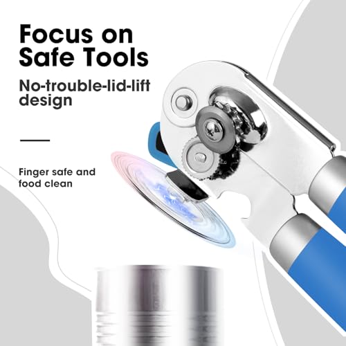 Heavy Duty Hand Can Opener Manual with Magnet (Klein blue)