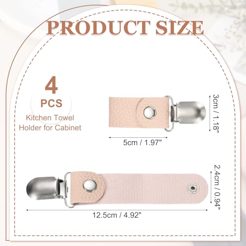 4 Pcs Towel Ring Holder with Clip (Pink)