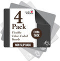 Flexible Plastic Cutting Board Mats for Kitchen (Black/White)