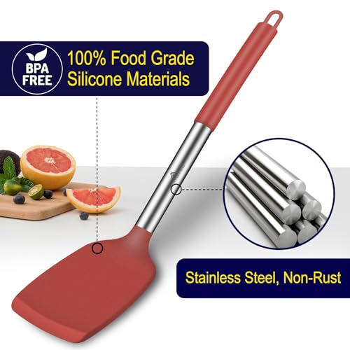 Silicone Spatula Set of 2 Heat (Red)