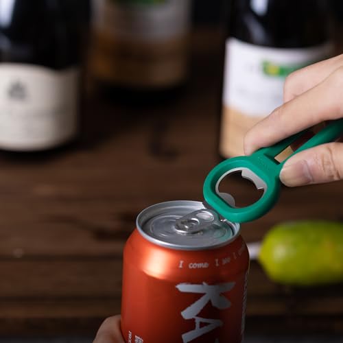 Magnetic Bottle Opener Pop Can Opener for Refrigerator (Green-2 Pack)