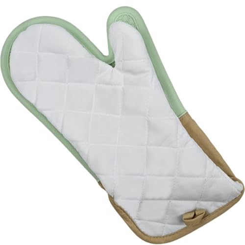 6 Piece Silicone Oven Mitts Set (Light Green)