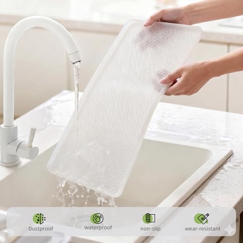 Silicone Coffee Mat with Raised Edges 17.7'' x 14.9'' (Translucent / 17.7'' x 14.9'')