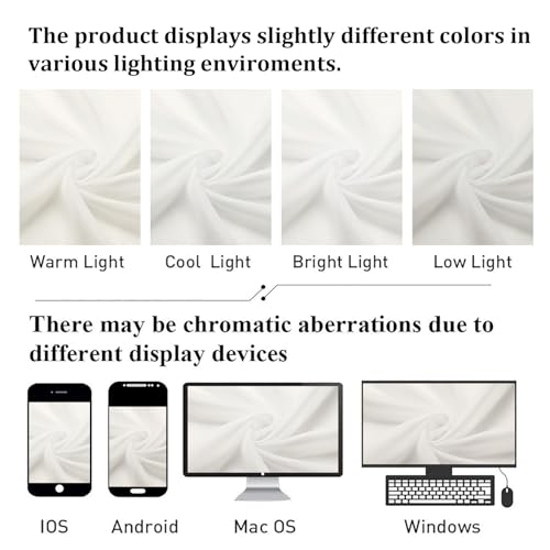 Short Sheer Curtains 54 Inches Length 2 Panels (Ivory / 40"W x 54"L (Pack of 2))