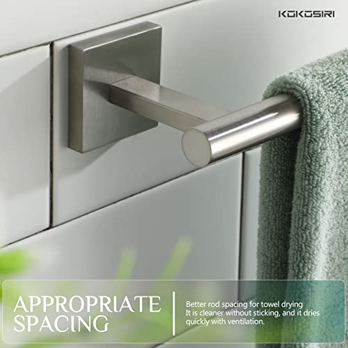 Towel Holder Brushed Nickel Bathroom Accessory Hand Towel Bars Wall Mounted Kitchen Cabinet Paper Holder Stainless Steel (Brushed Nickel / 1 Pack)