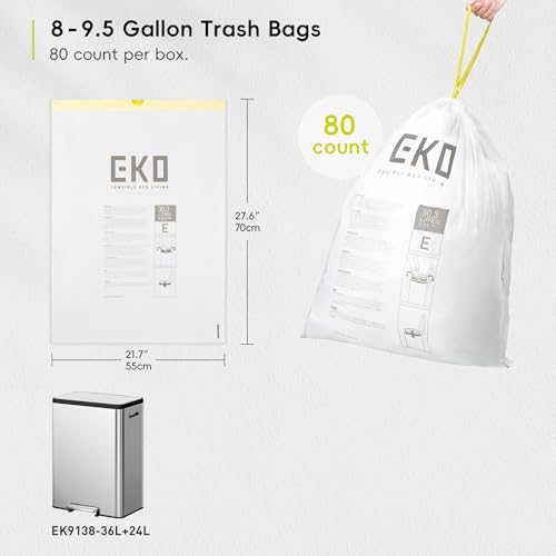 Easy Dispense Roll 80 Count Extra (80 Count (Pack of 1) / 9.5 Gallon Bags/Code E)