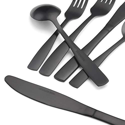 Matte Black Silverware Set