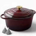 6 Quart Enameled Dutch Oven Pot with Lid (6 QT / Fig)