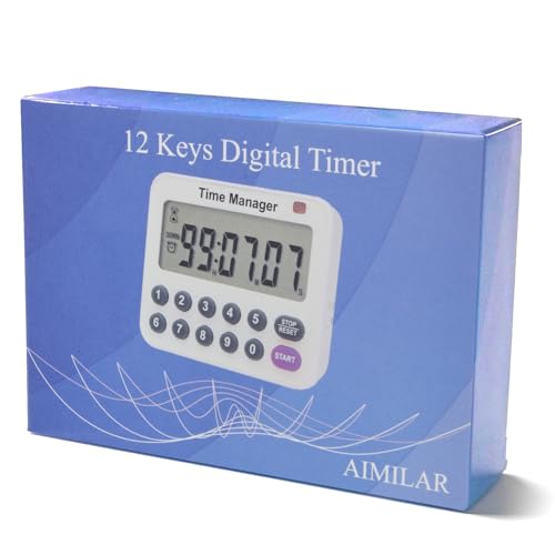 Magnetic Digital Kitchen Timer with Direct Numerical Keypad (Purple-1)