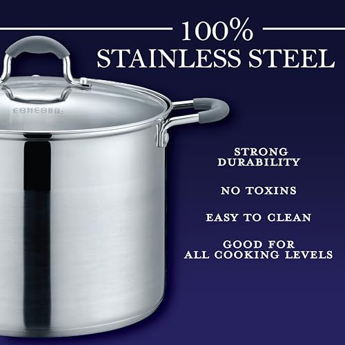 Stainless Steel Stock Pot with Glass Lid (10)