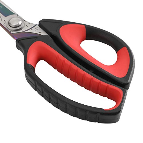 10" Heavy Duty Multipurpose Shears for Shop & Garden (Red &Black)