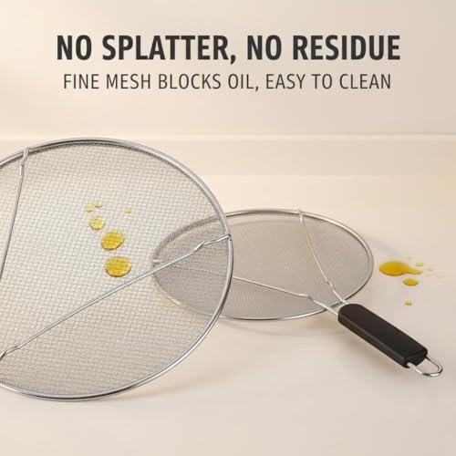 Stainless Steel Splatter Screen Set of 2