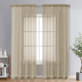 Taupe Sheer Curtains 84 Inches Long 2 Panels (Taupe / 42"W x 84"L (Pack of 2))
