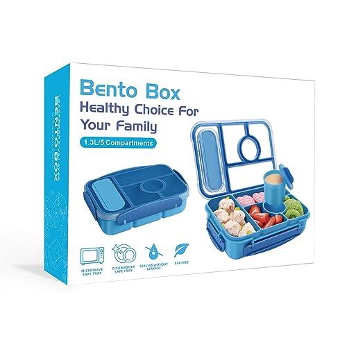Bento Box Adult Lunch Box Kids (Blue)