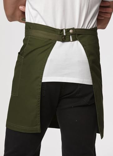 Waist Apron for Men Server Bistro Half 4251BY (1 Pack / Army Green)