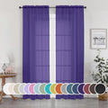 Purple Sheer Curtains (Purple / 42"W x 84"L (Pack of 2))