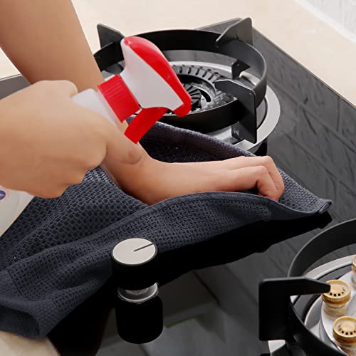 100% Cotton Waffle Weave Kitchen Dish Towels 24 (Dark Grey / 13 X 28 - 24 Pack)