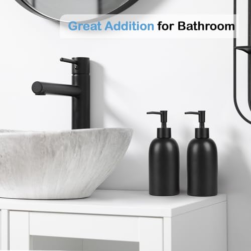 Soap Dispenser Fill Dish Soap Hand Soap for Bathroom (2pc Black)
