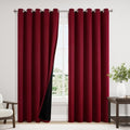 100% Blackout Curtains for Bedroom 84 Inches Long 2 Panels Set (60"W x 84"L (Pack of 2) / Burgundy)