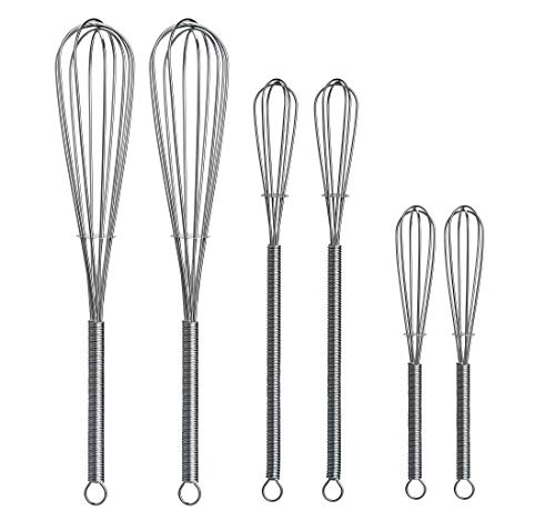 Mini Whisk 6 Pack (2pk of 8" and 2 of 7.2" and 2 of 5")