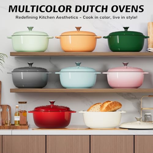 Enameled Cast Iron Dutch Oven (Grey)