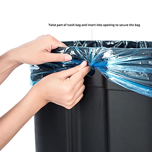 Rectangular Metal Trash Can With Soft