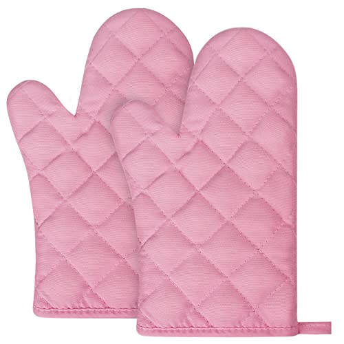 Pink Oven Mitts (Pink)