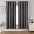 Light Grey Blackout Curtains 63 inch Length 2 Panels Set (Light Grey / 52"W x 63"L (Pack of 2))