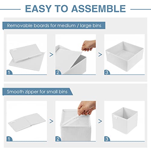 Drawer Organizer Clothes (White / 8 Pack)