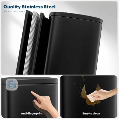 13.2 Gal Kitchen Trash Can (Black / 13.2 Gal)