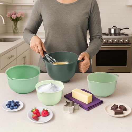 Mixing Bowls with Pour Spout (4pc Green / 4 count)
