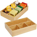 2 Pack Bamboo Tea Bag Organizers (small 2 Pack)