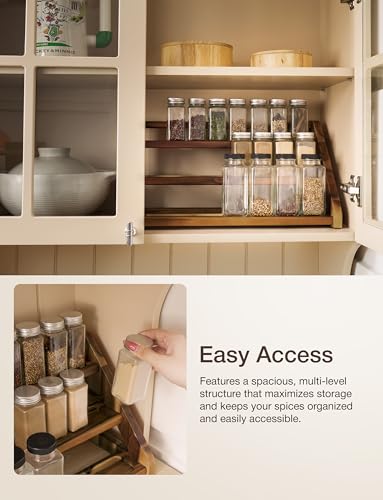 Acacia Wood Spice Rack (Walnut)