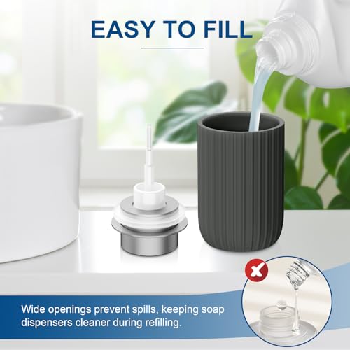 Ceramic Foaming Soap Dispenser (Matte Grey Silver)