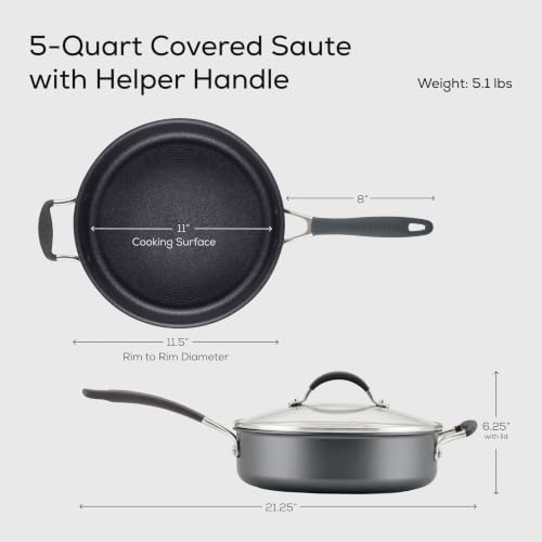 A1 Series Nonstick Induction Sauté Pan with Lid