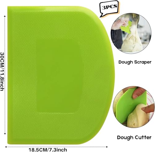 Dough Scraper Bench Scraper (30x18.5cm/11.8x7.3" / Pure White)