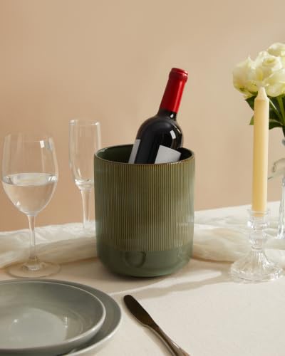 Kitchen Utensil Holder Countertop (Brown Green)
