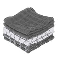 Terry Check Dish Cloth Set (Gray / 6-Pack - Dish Cloths)