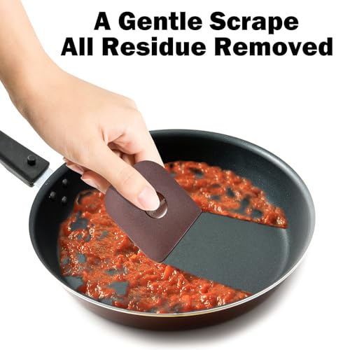 Pan Scraper 10 Pcs Plastic (10 Pcs / Brown)