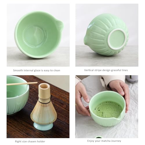 Matcha Set Match Bowl and Whisk (Green)