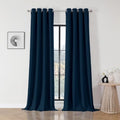 Blackout Curtains 108 Inch Length 2 Panels Set (Navy Blue / 52"W x 108"L (Pack of 2))