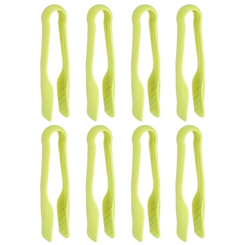 8 Pcs Toaster Tongs (6 Inch / Green)