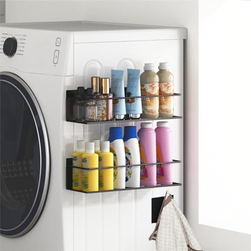 Magnetic Spice Rack For Refrigerator (4 Pack / Matt Black)