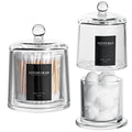 Qtip Holder Apothecary Jars with Lid (Black)